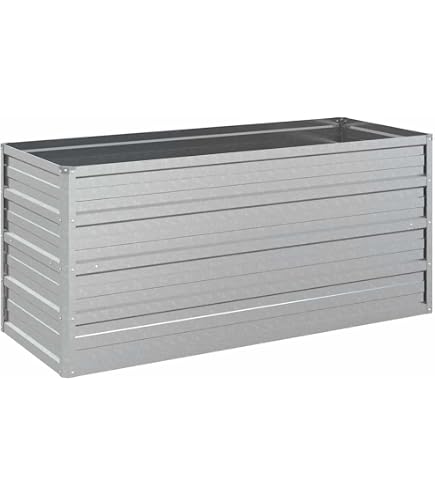 VidaXL Hochbeet Aus WPC 50x50x90 Cm – Mit Ablage, Pflanzkasten Für Gemüse & Kräuter, Grau