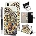 Produktbild idlehour Handyhülle Flip Case für Samsung Galaxy A50, PU Leder Case Cover Magnet Schutzhülle Tasche Schutz Cover Flipcase Etui Brieftasche Flipcover mit Ständer und Magnetverschluss,Leopard