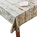 Produktbild SODIAL Holzmaserung Muster Dekorative Tisccke Baumwolle Leinen Tisccke Esstisch Abdeckung Fuer Kueche Wohnkultur 100x140 cm