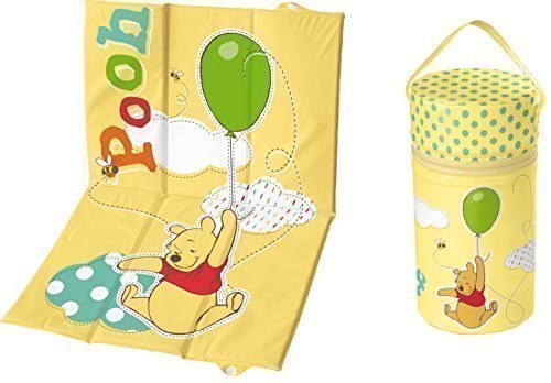 Preisvergleich Produktbild 2er Set Reise - Wickelauflage + Warmhaltebox XXL Winnie Pooh gelb