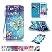 Produktbild Galaxy S6 Edge Fall, firefish [Ständer] [/Cash Slots] Impact Dispersion PU Leder Brieftasche Flip Cover mit Handschlaufe für Samsung Galaxy S6 Edge Samsung Galaxy S6 Edge schmetterling