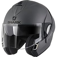 EVOline de tiburón S3 en blanco (tapa frontal para casco de moto, Matt Anthracite