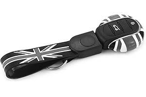 Heinmo Key Cover Ersatz Fall Schlüsselanhänger Schlüsselseil Schlüssel Für F54 F55 F56 F57 F60 Clubman Countryman Schlüsseletui (A Gray rice)