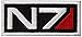 Produktbild Mass Effect 3 Wappen N7 Logo Aufnäher - Patch - gestickt