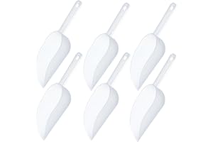 FVEVQE 6pcs Scoop, Sweet Scoops, Multipurpose Scoops for Food, Clear Reusable Scoops for Kitchen Bar Popcorn Flour Candy Coffee Beans Sweet Feed Pet Dog Food Storage Container Scoops Set