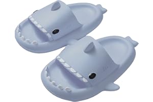 RXLLDOLY Toddler Shark Sliders, Cute Shark Slippers for Grils Boys Non-Slip Cloud Shark Slides Children Cartoon Beach Pool Sandals Shower Slippers for Kids