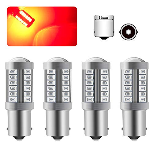 4 X 1156BA15S P21W Bombilla LED Rojo Super Brillante 900LM 5630 33 SMD Luz De Marcha Atrás luz de freno niebla traseras posición 12-30 V