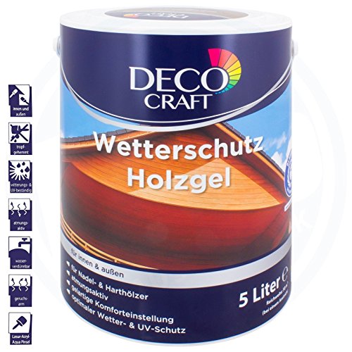 Preisvergleich Produktbild Deco Craft Wetterschutz Holzgel Teak 5 Liter