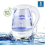 Aigostar Eve 30GON - Eva Wasserkocher, Glas, 1,7 Liter, LED-Beleuchtung. Verschiedene Farben. Exklusives Design