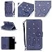 Produktbild iPhone SE Hülle,iPhone 5S Leder Hülle,Schutzhülle für iPhone SE Leder Wallet Tasche Brieftasche Flip Schutz Etui Schale,Cool 3D Bling Glitter Diamond Dreamcatcher Floral Flowers Musterg Ledertasche Slim Retro Leder Bookstyle Handyhülle Tasche Wallet Case Handytasche mit Standfunktion Karteneinschub und Magnetverschluss Flip Etui Tasche für Apple iPhone SE/5S/5