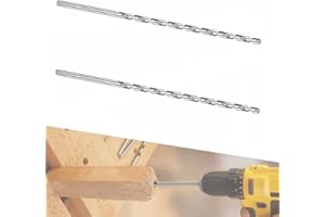 RMTCEG 2 Stück 250MM x 5MM Spiralbohrer Hss Bohrer Set, 250MM Extra Lange Hss Direkt Schaft Bohrer Bit (5MM)