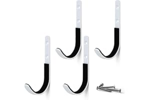 MENG ZHI AO Juego de 4 soportes para armas de acero inoxidable para montaje en pared, ganchos para escopeta, ganchos para rifle