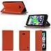Produktbild Nokia Lumia 930 4G Tasche Leder Style orange Hülle Cover mit Stand - Zubehör Etui smartphone 2014 Nokia 930 Windows Phone 8.1 Flip Case Schutzhülle (Handy tasche folio PU Leder, Orange) - Brand XEPTIO accessoires