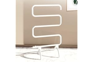 ‎LANMOU LANMOU Handtuchwärmer Elektrisch Weiß Stehend, Handtuchheizkörper mit 5 Stangen Handtuchhalter, 100W Elektrischer Badheizkörper, Handtuchheizung mit 55° Konstanter Temperatur