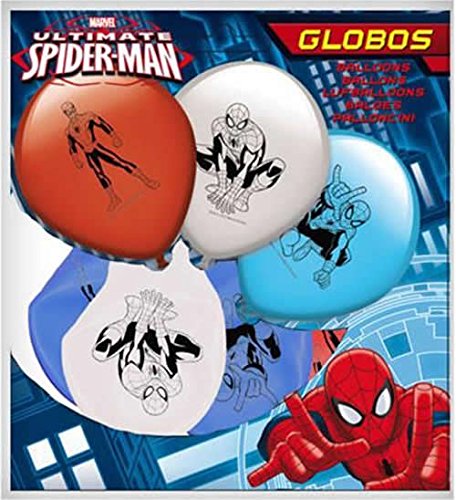 8 Luftballons * ULTIMATE SPIDER-MAN * für den Kindergeburtstag oder Party // mit 75cm Umfang // Luftballon Ballons Deko Motto Kinderparty Marvel Spiderman - 2