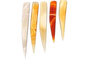 EXCEART 5Pcs Agate Naturelle Brunissoir Couteau de Polissage Bord de Coupe Artisanat Bijoux à La Main Faisant des Outils pour Bricolage Artisanat Bijoux Polissage à La Main Outil de