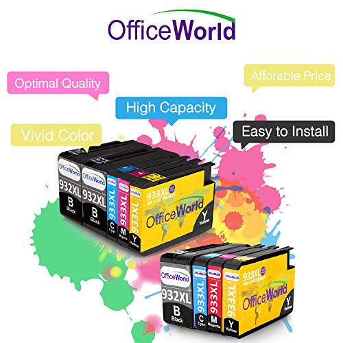 OfficeWorld Reemplazo para HP 932XL 933XL Cartuchos de tinta con las ltimas fichas Alta Capacidad para HP Officejet 6700 Premium 7110 Wide Format 6600 7612 7610 6100 impresoras 3 Negro 2 Cian 2 Magenta 2 Amarillo reviews OfficeWorld Reemplazo para HP 932XL 933XL Cartuchos de tinta con las ltimas fichas Alta Capacidad para HP Officejet 6700 Premium 7110 Wide Format 6600 7612 7610 6100 impresoras 3 Negro 2 Cian 2 Magenta 2 Amarillo