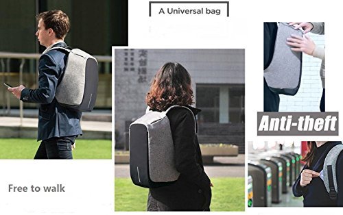 Anti Diebstahl Laptop Rucksack, Fresion 14 -15 Zoll Business Wasserabweisend Rucksäcke Daypack für Damen Herren Student für Schule Reisen Outdoor Backpack mit 35L / USB-Anschluss - 6