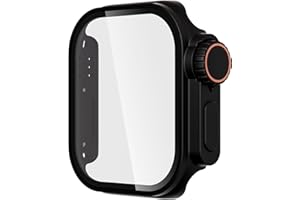 Leotop Kompatybilny Apple Watch Series 6/5/4 SE 2 44 mm Privacy Screen Protector Case [wygląda jak Apple Watch Ultra Style Case] (czarne, 44 mm Series SE2/SE/6/5/4)