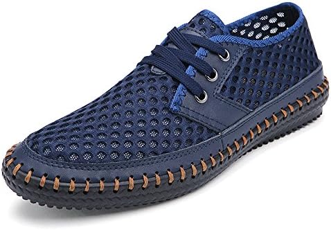 CUSTOME Men Water Shoes Mesh Flat Swim Bench Wetsuit Soft Breathable Outdoor Lightweight Casual Exercise Shoes Blue