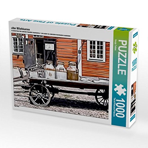 Preisvergleich Produktbild alter Milchkarren 1000 Teile Puzzle quer (CALVENDO Orte)
