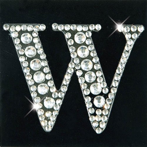 Artoz CREA motions Monogramm Sticker Kristall (Strass) 137602-23, "Buchstabe W", Höhe 38 mm