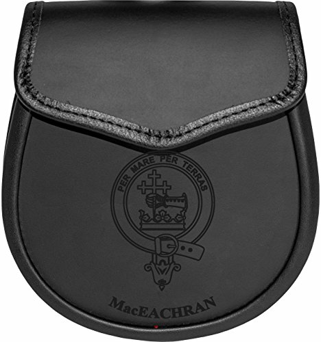 Preisvergleich Produktbild MacEachran Leather Day Sporran Scottish Clan Crest