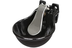 KERBL Abreuvoir en Fonte Émaillée avec Poussoir en Acier Inoxydable pour Cheval 1,45 L