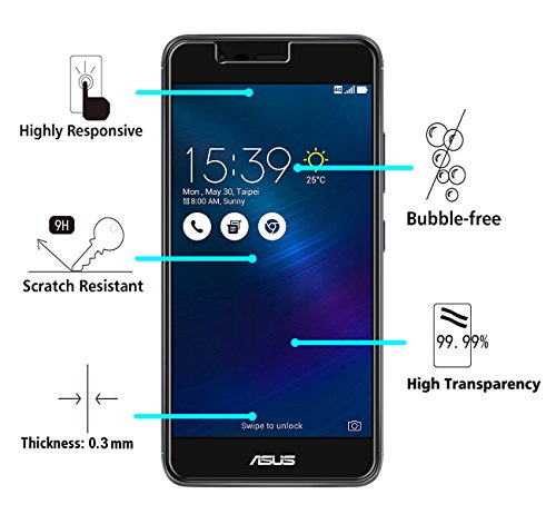  3 Unidades  Asus Zenfone 3 Max ZC520TL 5 2   Protector de Pantalla  iVoler Protector de Pantalla de Vidrio Templado Cristal Protector para Asus Zenfone 3 Max ZC520TL 5 2   -Dureza de Grado 9H  Espesor 0 30 mm  2 5D Round Edge- Ultra-trasparente   Anti-golpe   Ajuste Perfecto   No hay Burbujas - Garant  a Incondicional de 18 Meses