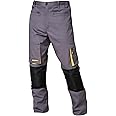 WOLFPACK LINEA PROFESIONAL - Pantalones Largos DeTrabajo, Multibolsillos, Resistentes, Rodilla Reforzada, Gris/Amarillo Talla