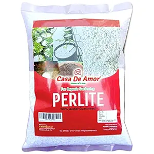 Casa De Amor Perlite for Hydroponics & Horticulture Terrace Gardening, Essential Soil Conditioner Healthy Root Growth Retains Moisture Allows Aeration (500 Gram)