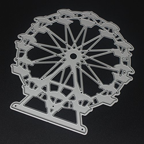Amazingdeal365 Riesenrad Metall Form Schablonen Schneiden DIY Dekor Sammelalbum Karten Buchzeichen Lesezeichen als Geschenk für Freunde Geburtstag Kinder,Kindergarten Hobby Schule Handarbeit Unterricht usw. Ein tolles Geschenk! - 7