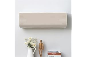 Hiseng Copertura Antipolvere per Condizionatore d'Aria, Copertura Antipolvere da Parete, per Condizionatore d'Aria da Appendere all'Interno (103 * 24 * 32(Big 3P),Stile Kaki 2)