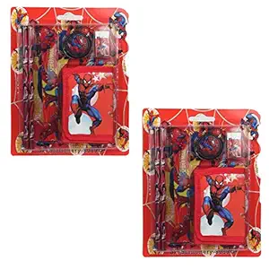 Shubhkraft Return Gift for Kids | Spiderman Stationary Gift Set for Kids for Birthday Return Gifts for Boys / Girls? (Pack of 2 )