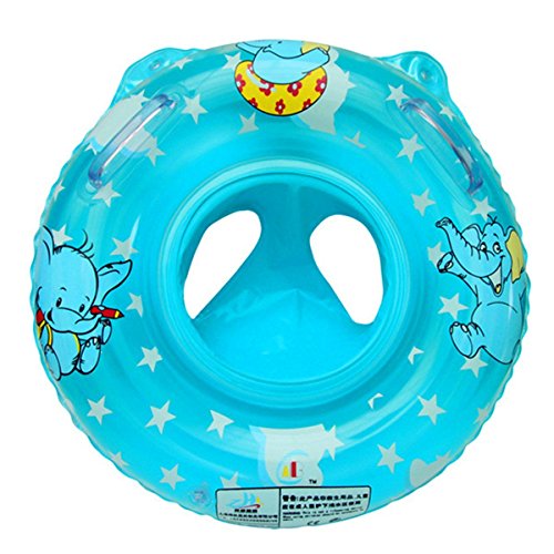 Baby Kids Toddler Inflatable Swimming Swim Ring Float Seat Boat Pool Bath Safety (Blue)