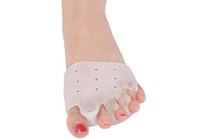 FEIFANSHOP Hallux Valgus Zehenspreize, Rutschfest Silikon Gel Zehenseparatoren Hammer Toe Corrector mit Vorfußkissen, 2 Paar Bunion Corrector Zehen Korrektur für Bunion Schmerzlinderung