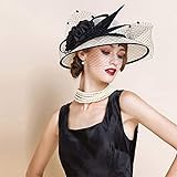 Sonnenhut der Frauen 4.Elegant für Kirche / Kentucky Derby / Ascot Race / Cocktailparty / Hochzeits- / Renntagereignisse / Teeparty / Ausflugreisen / Einkaufen / formelle Gelegenheit / im Freien.