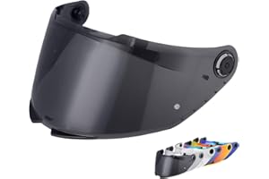 MXJ GEAR Visiere Casque pour MT-V-28B/THUNDER 4 SV/Stinger 2,Plein Visage Moto Casque Pare-Brise Visière,Remplacement de Visière de Lentille de Casque de Bouclier de Vent de Moto. (Noir)