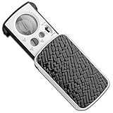 Fancii LED Lighted Slide Out Pocket Magnifying Glass - 10X 20X 30X Multi-Power Small Portable Loupe Magnifier With UV Black Light Best For Jewellery, Diamonds, Gems, Coins, Stamps