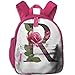 Produktbild Kid Boy's&Girl's Bookbag with Pocket Letter R Capitalized R Symbol with Flower of Love Rose Nature Inspired Font Alphabet Decorative Pink Green Black