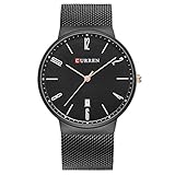 CURREN New Fashion Produkt für Herren Armbanduhr Schwarz goldfarben Watch Business Casual Uhren