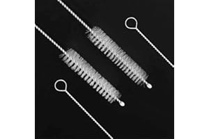 ARIATI 2-Pack Multi-Purpose Cleaning Brushes - Nylon Straw and Bottle Cleaners for Narrow Neck Bottles, Jars, and Teapot Spouts - Durable Wire/Nylon Construction