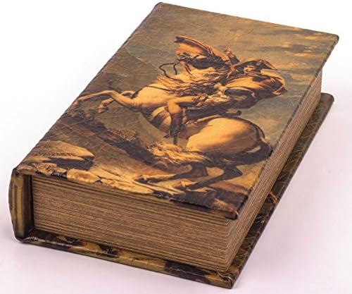 'Napoleon Antique Book Book Box PU Soft Leather Pull Flip Tab Case Cover Treasure Chest Gift Box With 27X18X7 CM