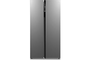 Midea MERS530FGE02 Frigorifero con Congelatori 548L, Side by Side, Total Nofrost, Compressore Inverter 324 KWH/annum, 35dB, Illuminazione LED, Inox