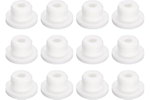 QUARKZMAN 12 Piezas de Tapones Blancos, Tapón de Botón de Goma para Orificio de 14mm/0.55"