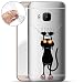 Produktbild finoo | HTC one M9 Weiche flexible Silikon-Handy-Hülle | Transparente TPU Cover Schale mit Motiv | Tasche Case Etui mit Ultra Slim Rundum-schutz | Katze lang