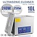 Produktbild Ztopia Ultraschallreinigungsgerät 10L Ultraschall-Reinigungsgerät mit Heizung Digitale Timer Ultraschallreiniger für Brillen Schmuck Zahnprothesen Münzen usw (40A)