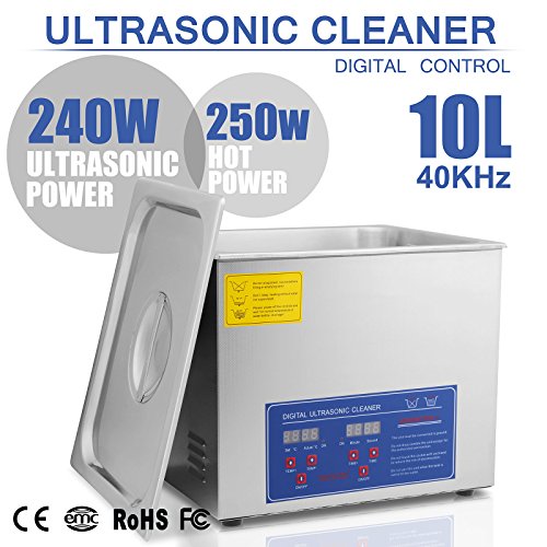 Preisvergleich Produktbild Ztopia Ultraschallreinigungsgerät 10L Ultraschall-Reinigungsgerät mit Heizung Digitale Timer Ultraschallreiniger für Brillen Schmuck Zahnprothesen Münzen usw (40A)