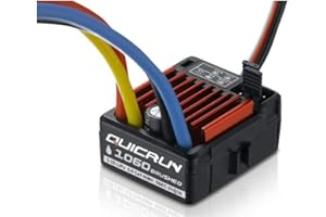 Hobbywing QuicRun 1060 Contrôleur de vitesse électronique brossé 60 A ESC 1060 avec mode interrupteur BEC pour voiture télécommandée 1:10