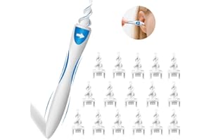 FQQF Ohrenschmalz Entferner,Q-grips Ohrenreiniger,Upgraded 360 Grad Spirale Silikon Ear Cleaning kit mit 16 abwaschbaren Ersatzköpfen,Version für Erwachsene und Kinder